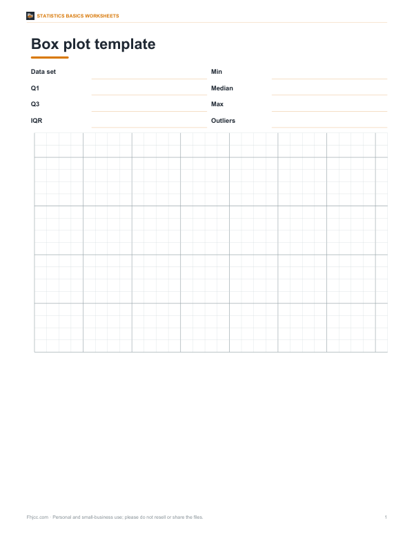 Preview of Printable Box Plot Template